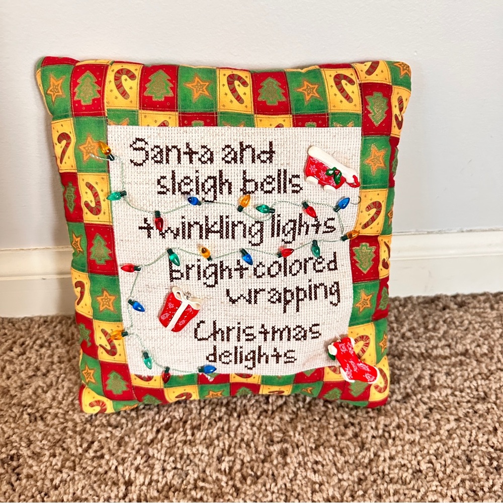 Vintage Holiday Cheer Pillow